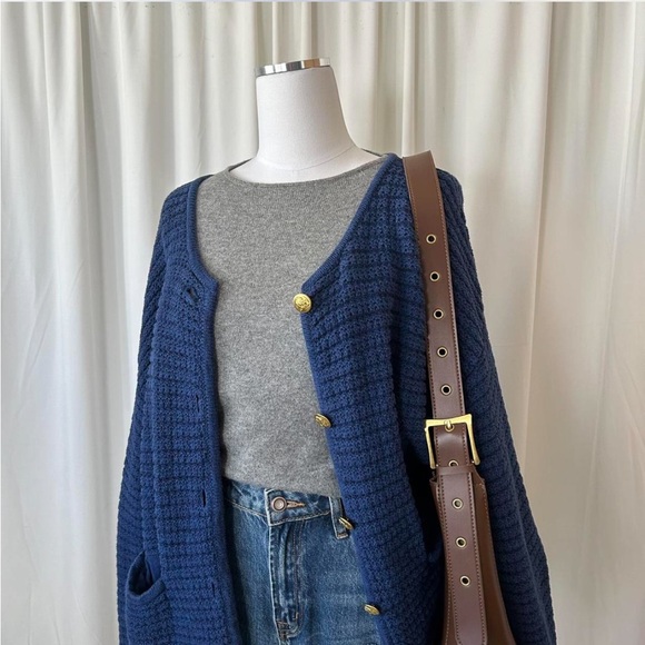 Gap Textured Sweater Jacket Blue size XL. - Picture 5 of 8